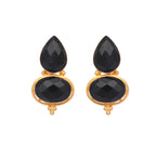 Nuyug 22K Gold Plated Black Embrace Earrings | Grab2Buy