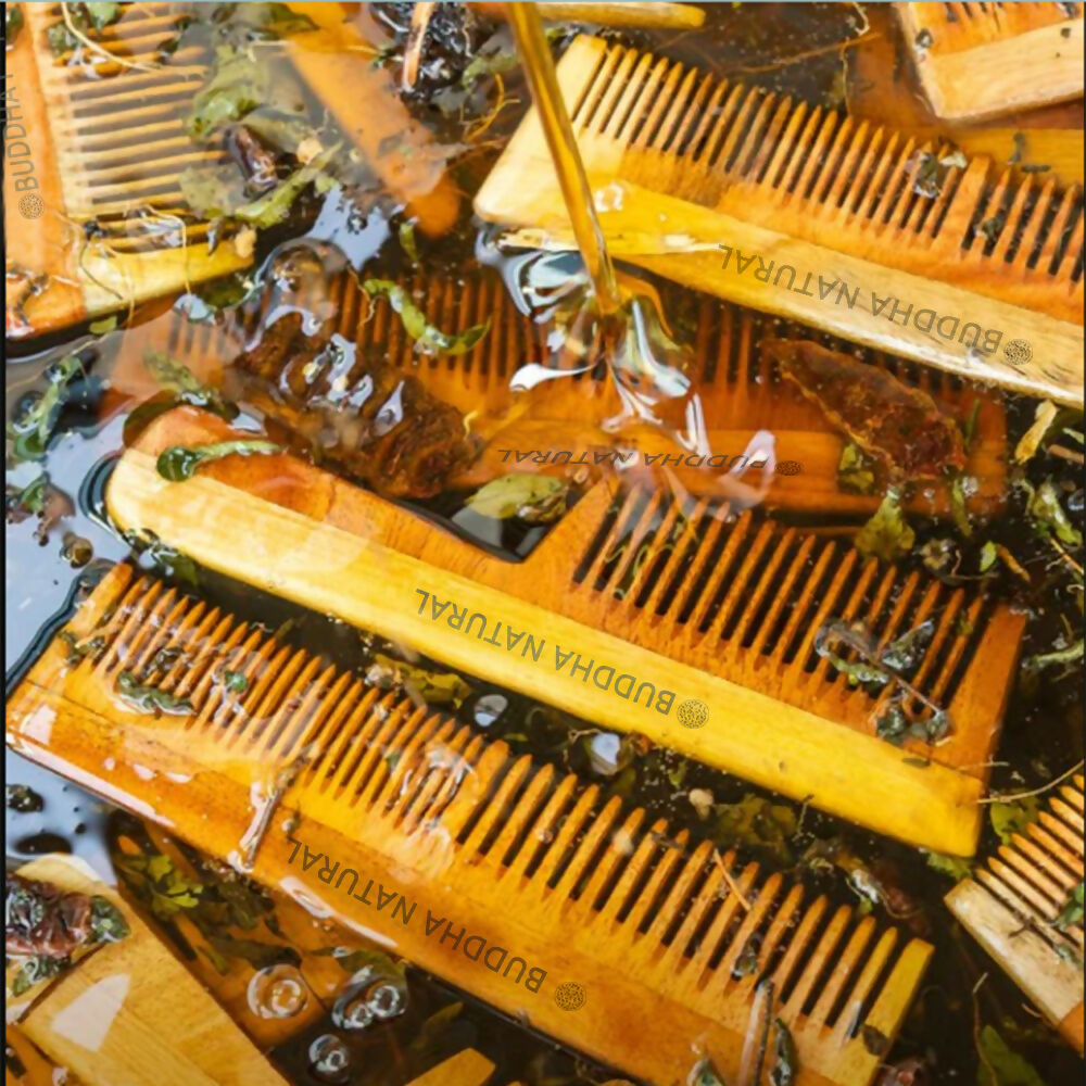 Buddha Natural Baby Wide Tooth Comb - Kacchi Neem Wood Comb | Grab2Buy