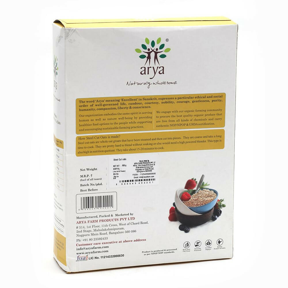 Arya Farm Organic Steel Cut Oats | Grab2Buy