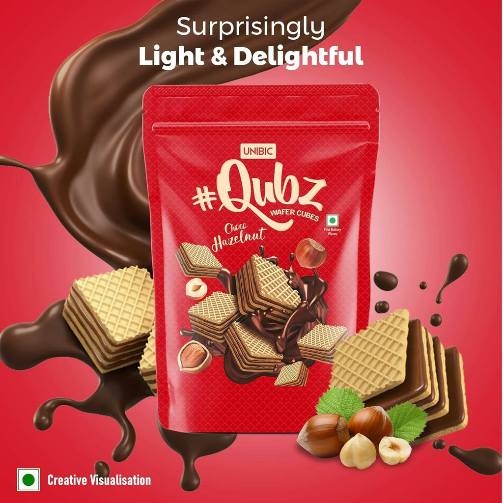 Unibic Qubz Wafer Biscuits Hazelnut Flavour | Grab2Buy