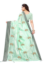 Vamika Green Crepe Embroidery Saree (Nirali Green) | Grab2Buy