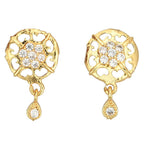 AanyaCentric Gold-Polished Mangalsutra with Pendant, 2 Pair Earrings | Grab2Buy