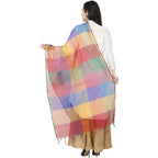A R Silk Chanderi Multi Box Multi Box Multi Color Dupatta or Chunni | Grab2Buy