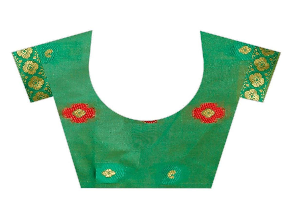 Vamika Banarasi Cotton Silk Yellow Weaving Saree | Grab2Buy