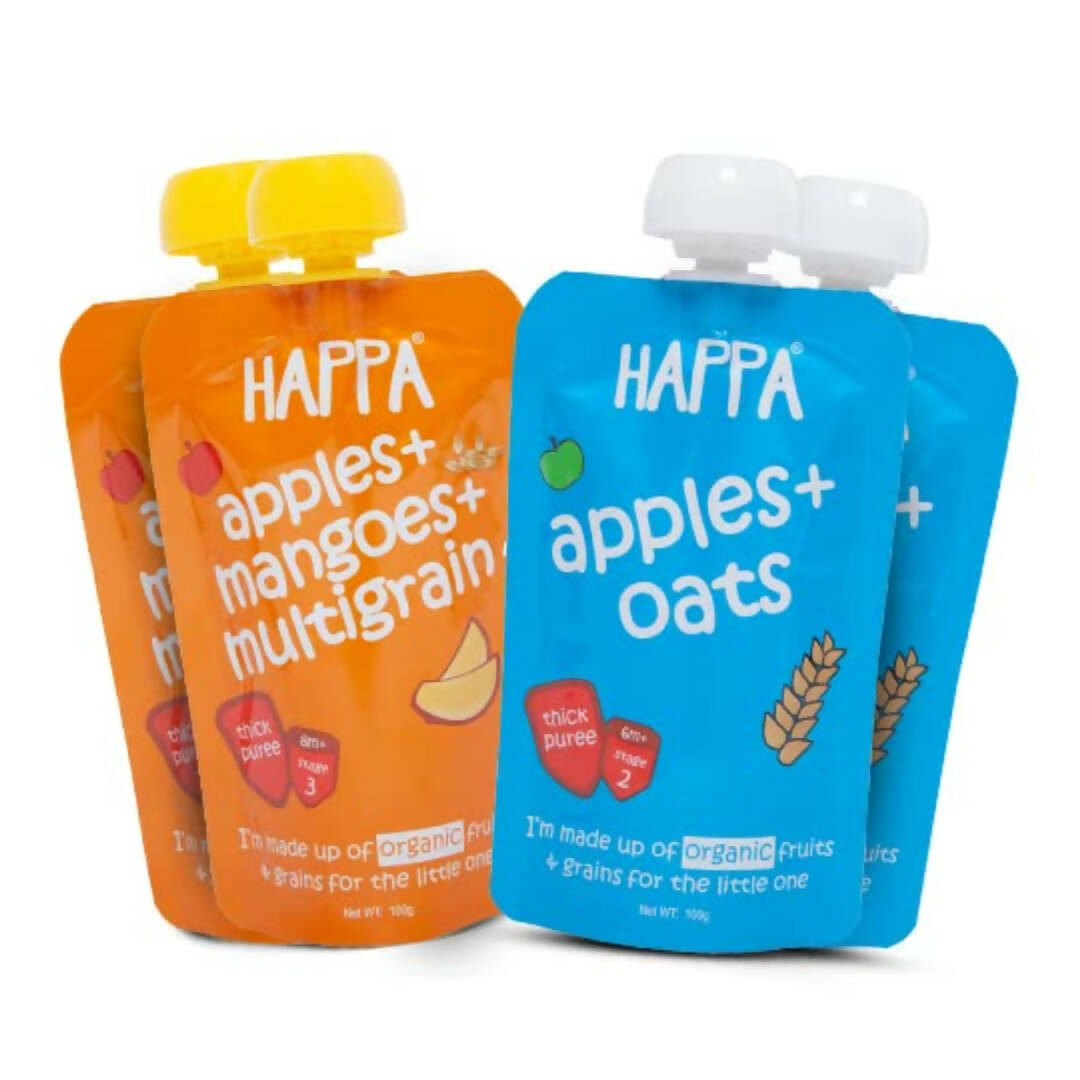 Happa Organic Baby Food Puree Grain and Fruit Blend Combo | Grab2Buy