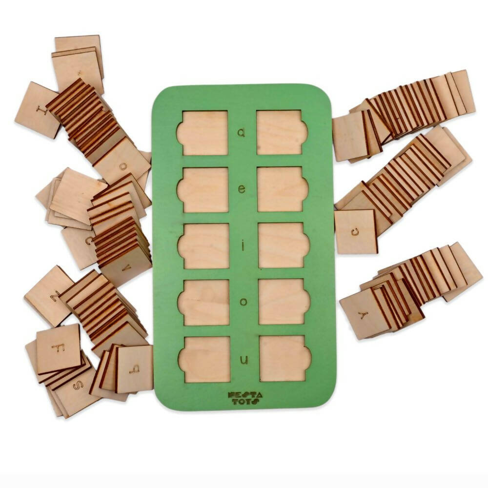 Nesta Toys CVC Board | 3 Letter Word Builder | Phonics Toy | Grab2Buy