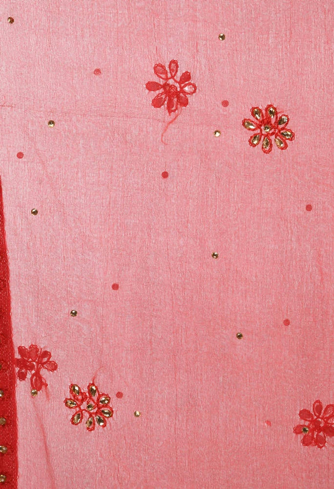 Mominos Fashion Red Orgenza Gotta Patti Dupatta | Grab2Buy