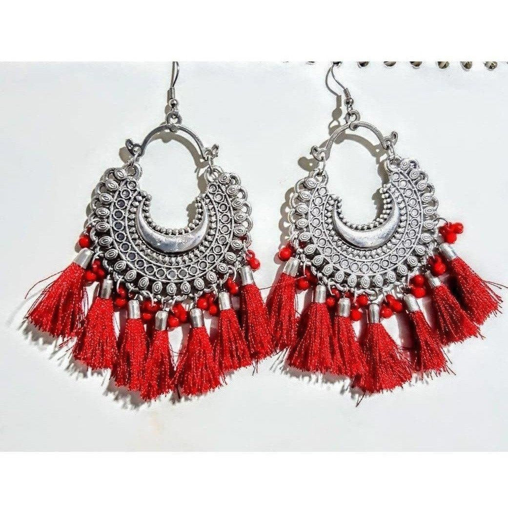 MS Fashion India Women artificial jwellery Earring Color-Red | Grab2Buy