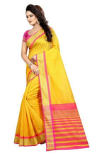 Vamika Yellow Cotton Silk Weaving Saree (MASTANI WAEVING SAREE) | Grab2Buy