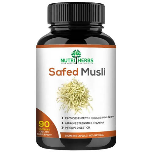 Nutriherbs Safed Musli Capsules | Grab2Buy