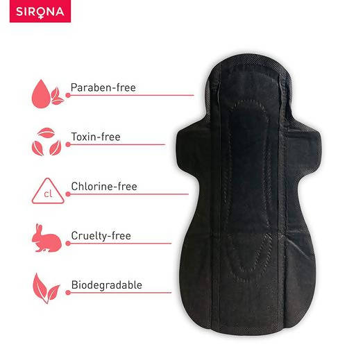 Sirona Biodegradable Black Sanitary Pads | Grab2Buy