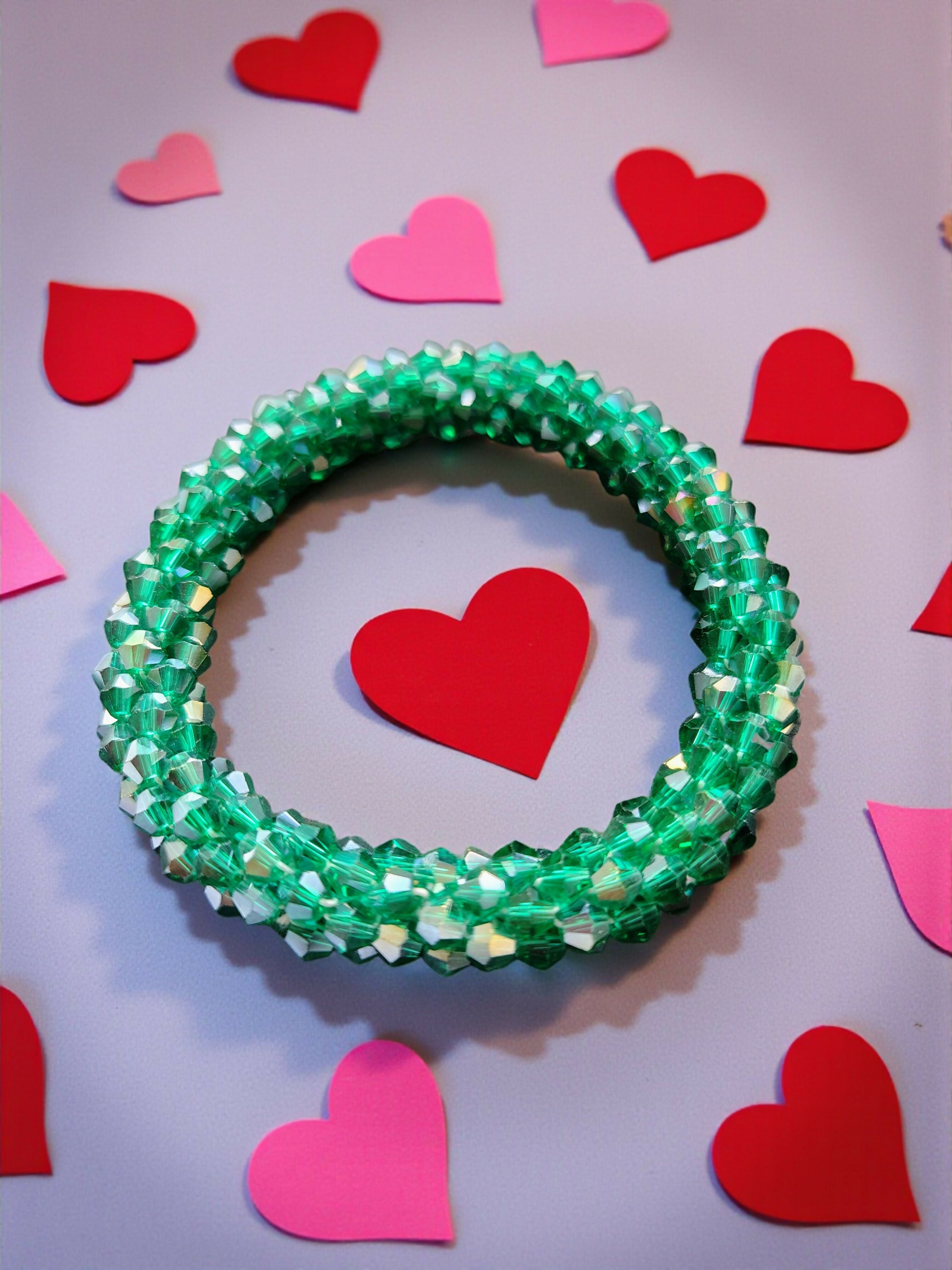 Inhanns Unisex Crystal Bloom – Adjustable Crystal Bead Bracelets - Sea Green | Grab2Buy