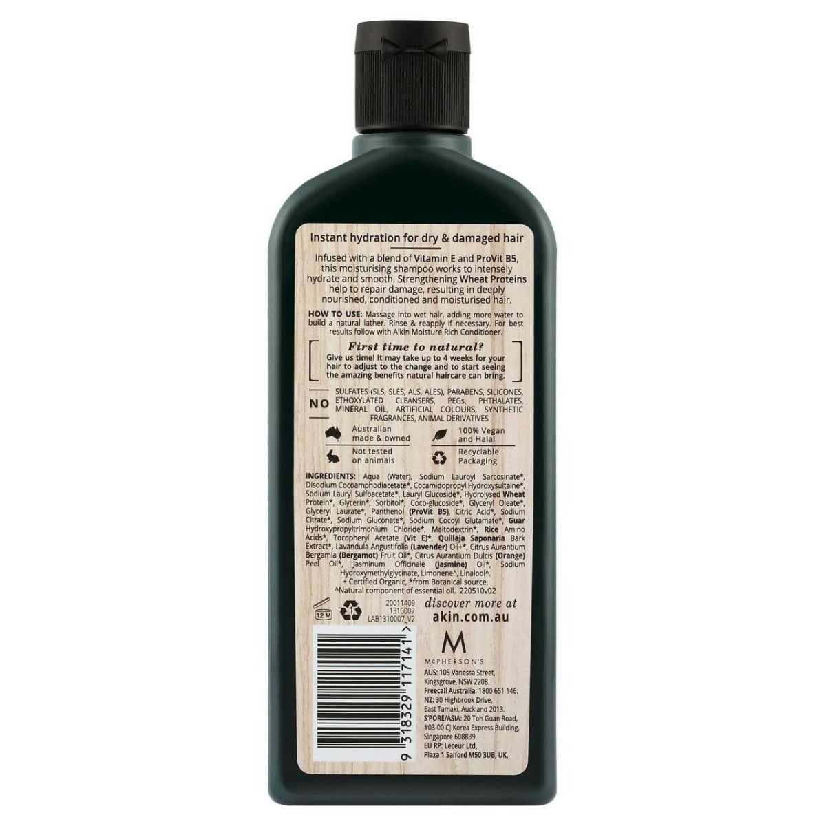 Akin Moisture Rich Wheat Protein Shampoo | Grab2Buy