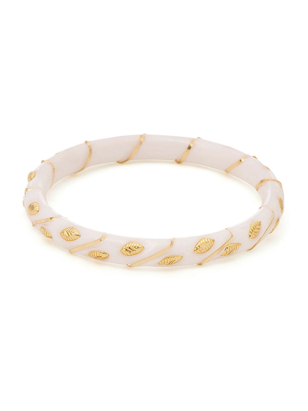 Ruby Raang White Traditional Bangle | Grab2Buy