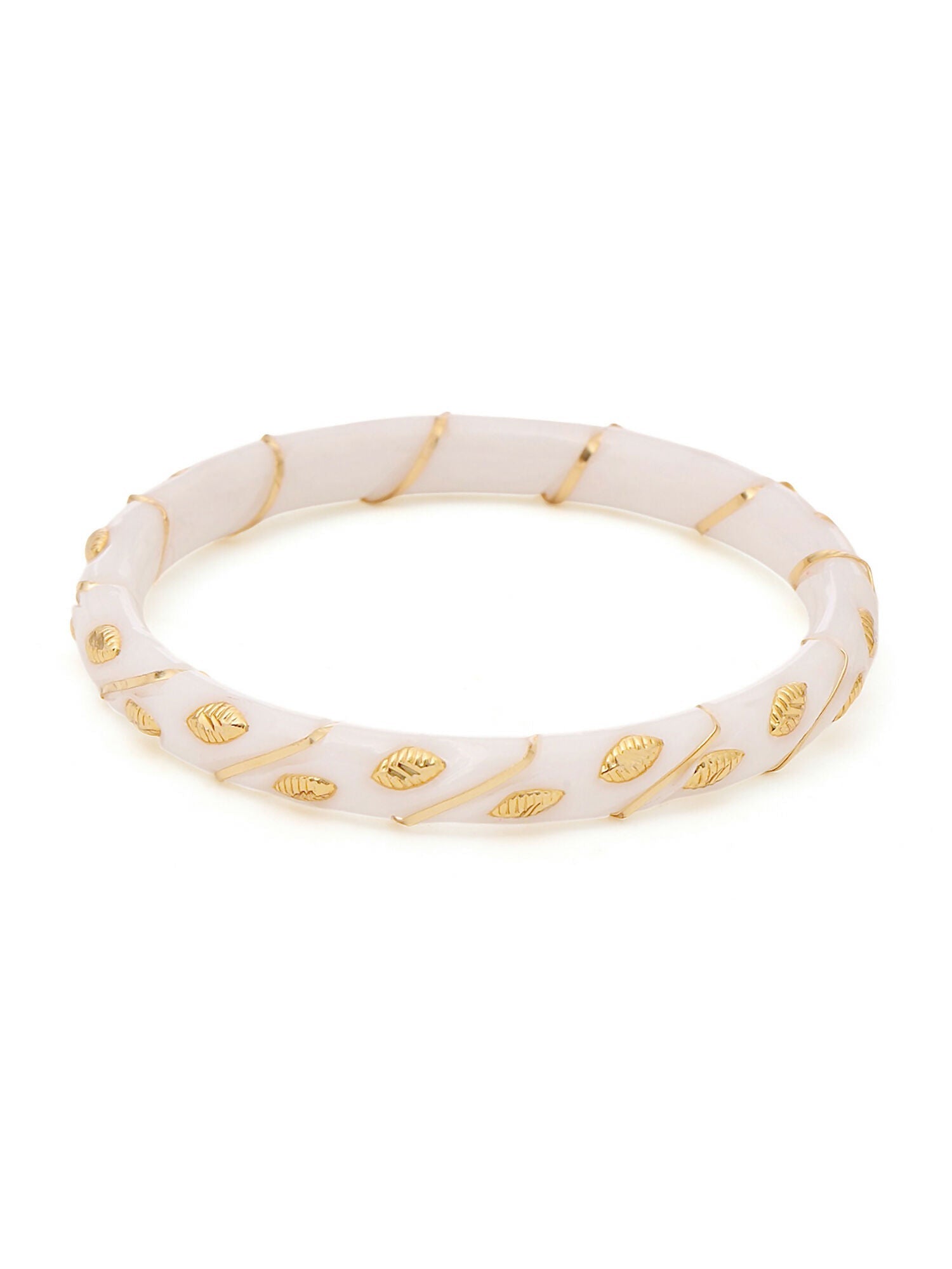 Ruby Raang White Traditional Bangle | Grab2Buy