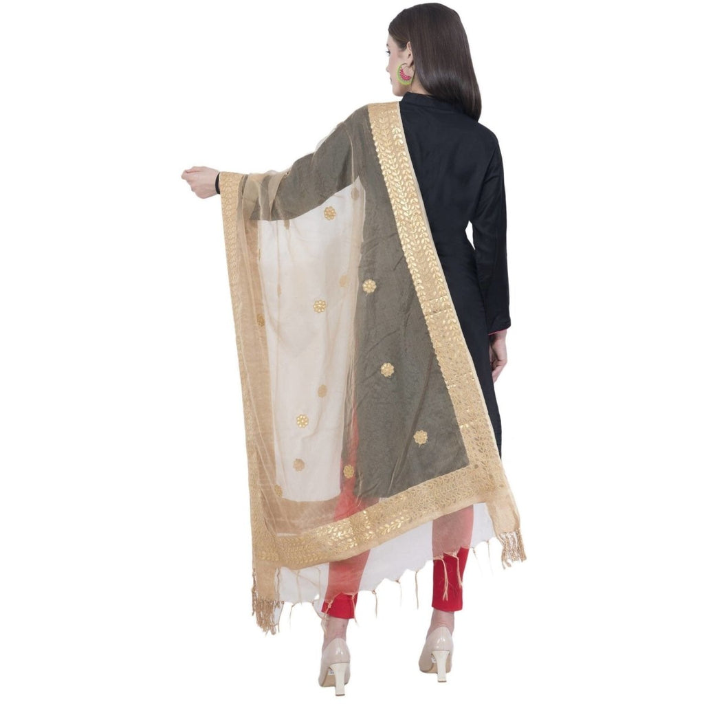 A R Silk Women's Gotta Patti Embroidery Orgenza Dupattas | Grab2Buy