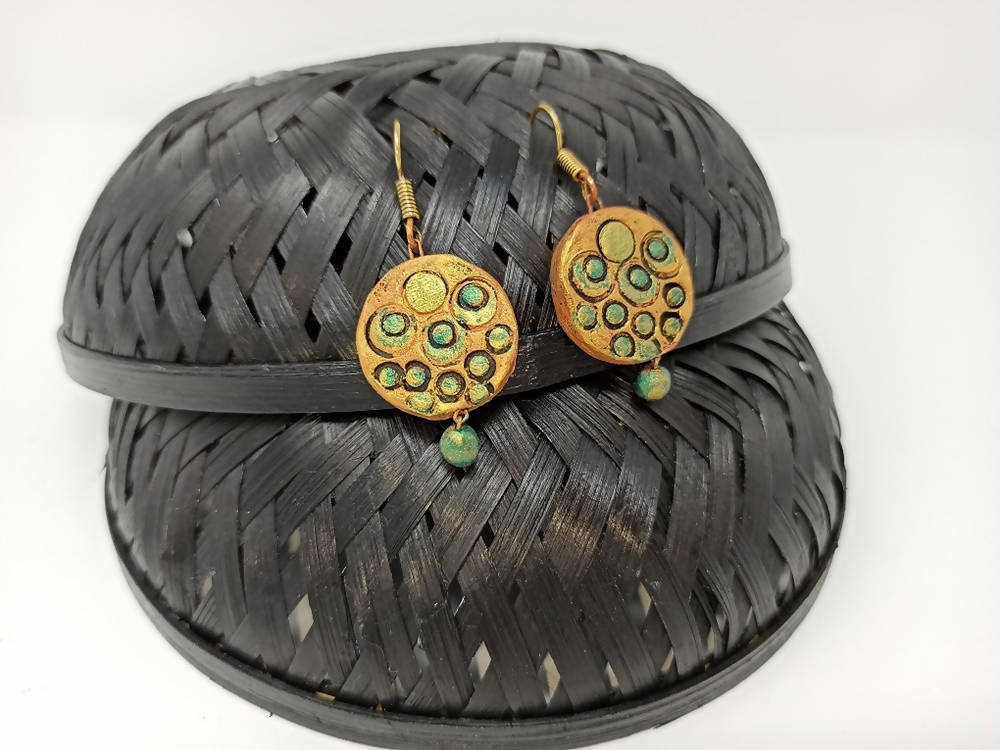 Terracotta Boho Style Hangings-Copper And Green | Grab2Buy