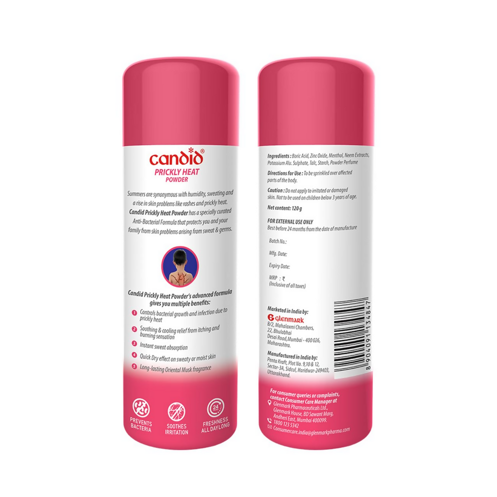 Candid Prickly Heat Powder With Rose | Grab2Buy