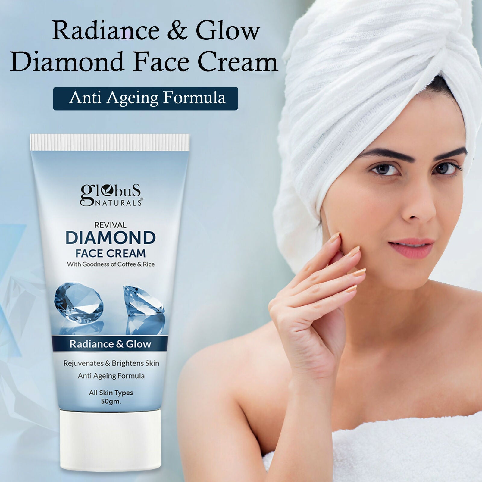 Globus Naturals Revival Diamond Face Cream, Suitable For All Skin Types | Grab2Buy