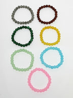 NVR Men & Women Set of 7 Artificial Beads Elasticated Bracelet