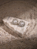 Round Pearl Earrings- Ruby Raang | Grab2Buy