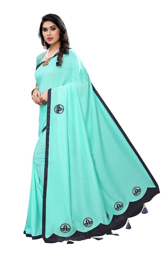 Vamika Designer Rama Green Dola Silk Saree | Grab2Buy