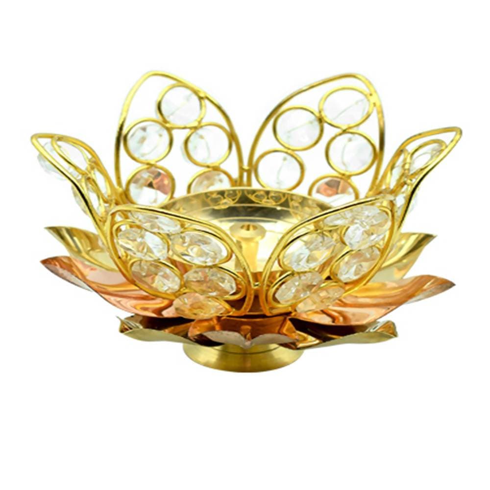 Puja N Pujari Kamal Patta Crystal Akhand Diya For Pooja | Grab2Buy