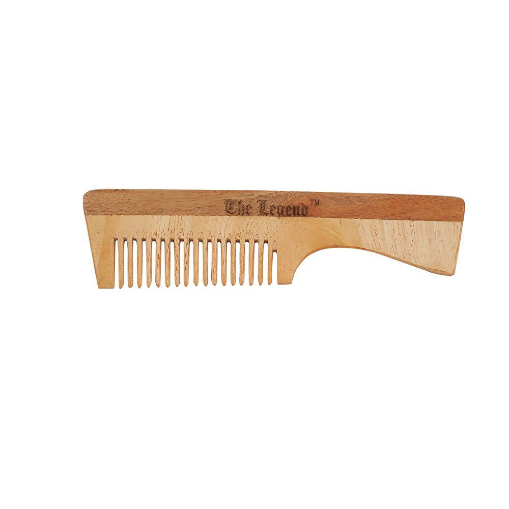 The Legend Organic Pure Neem Wood Comb With Handle | Grab2Buy