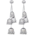 MS Fashion India Traditional Kashmiri Silver Four Jhumka Earrings | Grab2Buy