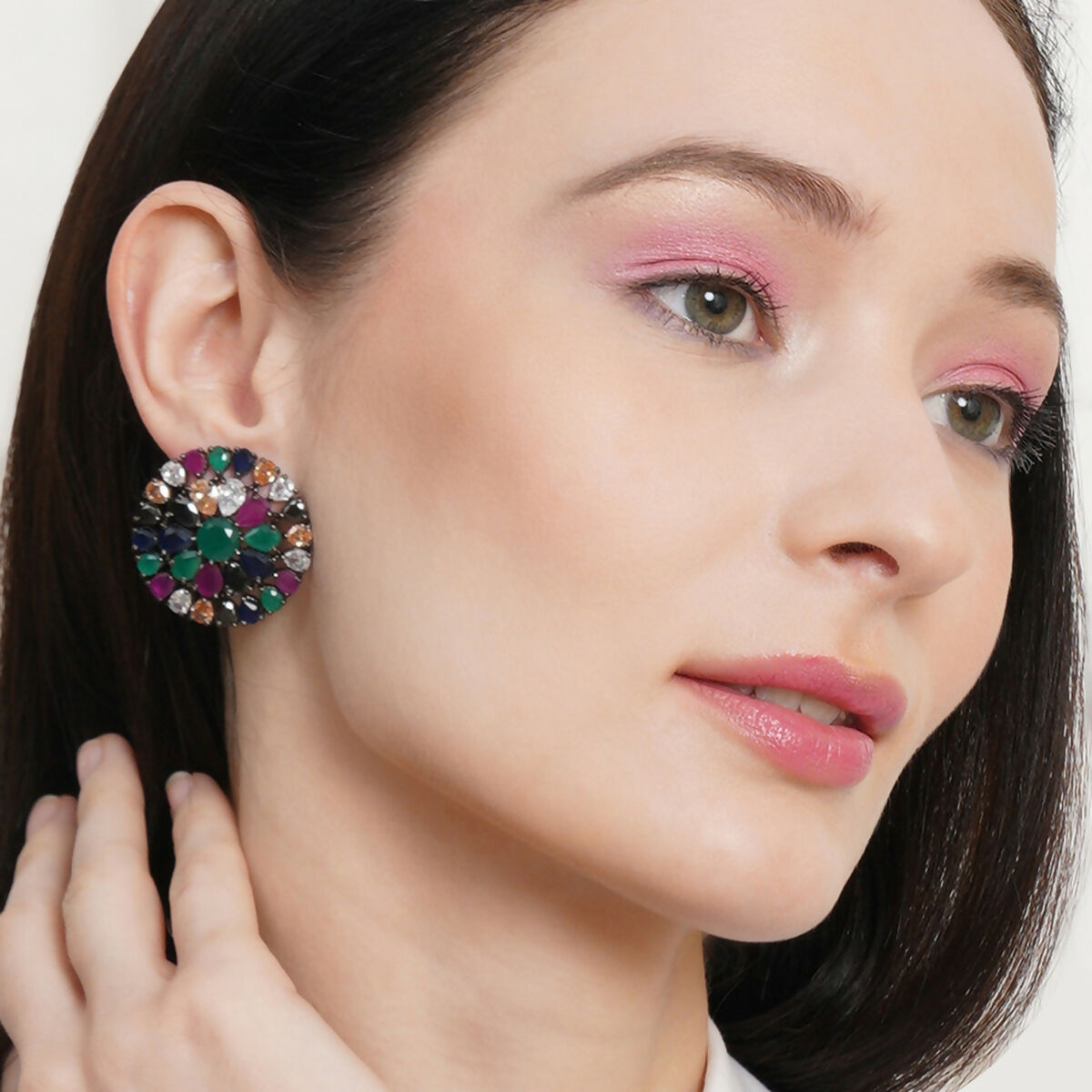 Multi Oversized Studs- Ruby Raang | Grab2Buy