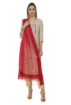 Mominos Fashion Red Orgenza Nug Embroidery Dupatta | Grab2Buy