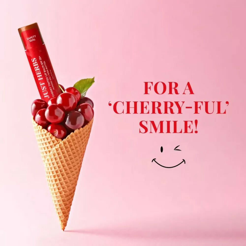 Just Herbs Tinted Lip Balm SPF 20+ Cherry Flavor | Grab2Buy