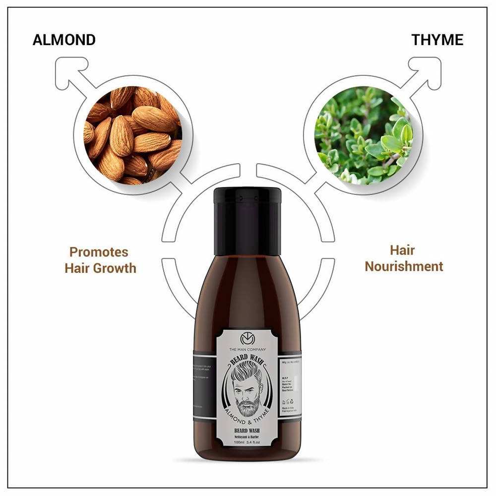The Man Company Beard Wash With Almond & Thyme | Grab2Buy