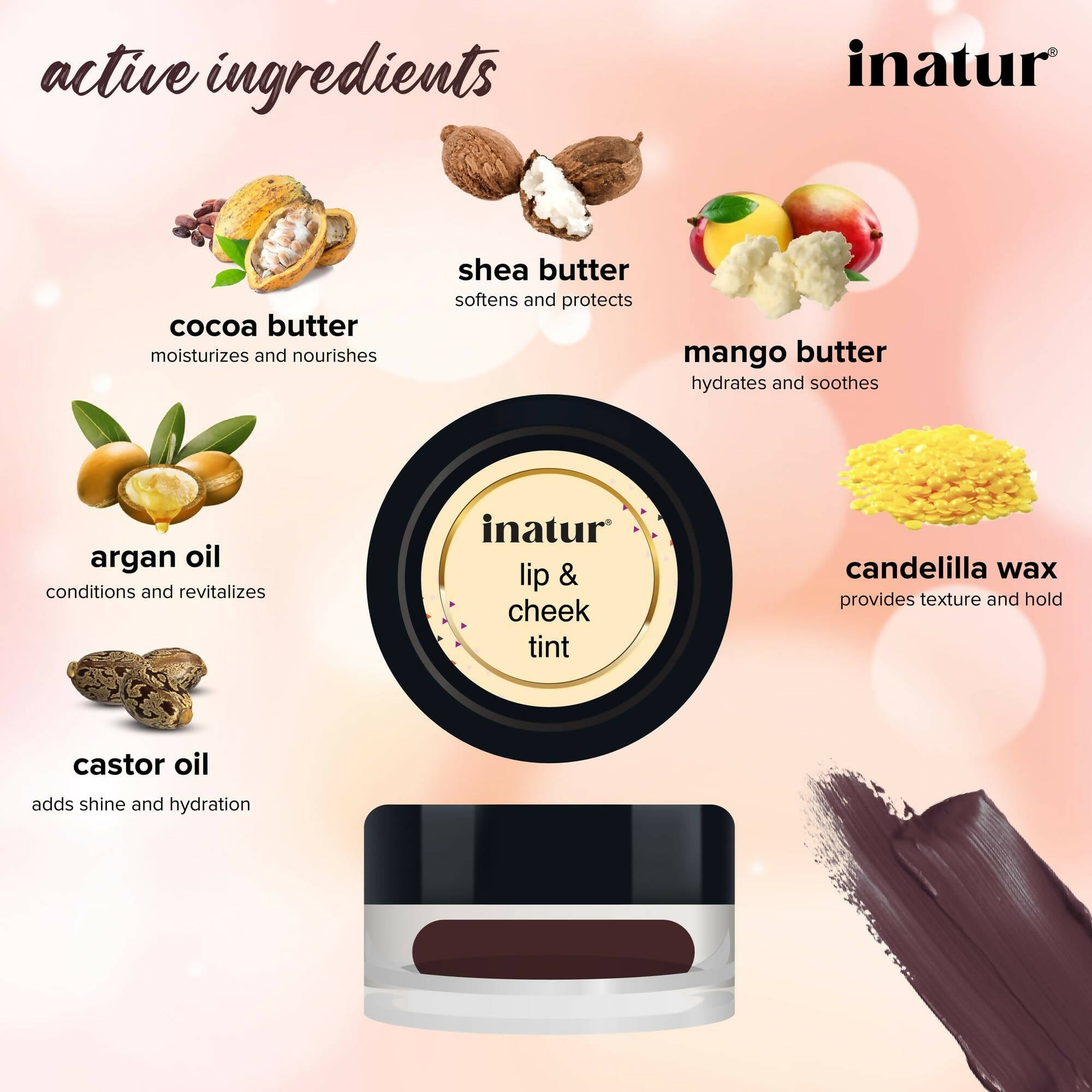 Inatur Lip and Cheek Tint Port Wine | Grab2Buy