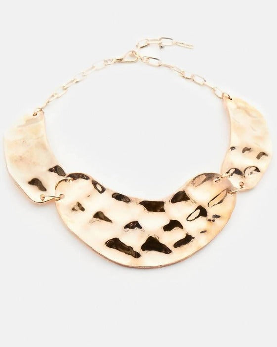 Bling Accessories Textured Metal Choker Necklace | Grab2Buy