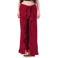 Asmaani Maroon Color Plain Ruffle Palazzo | Grab2Buy