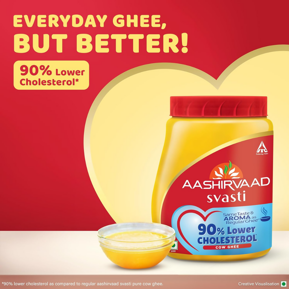 Aashirvaad Svasti 90% Lower Cholesterol Ghee | Swadesiicart