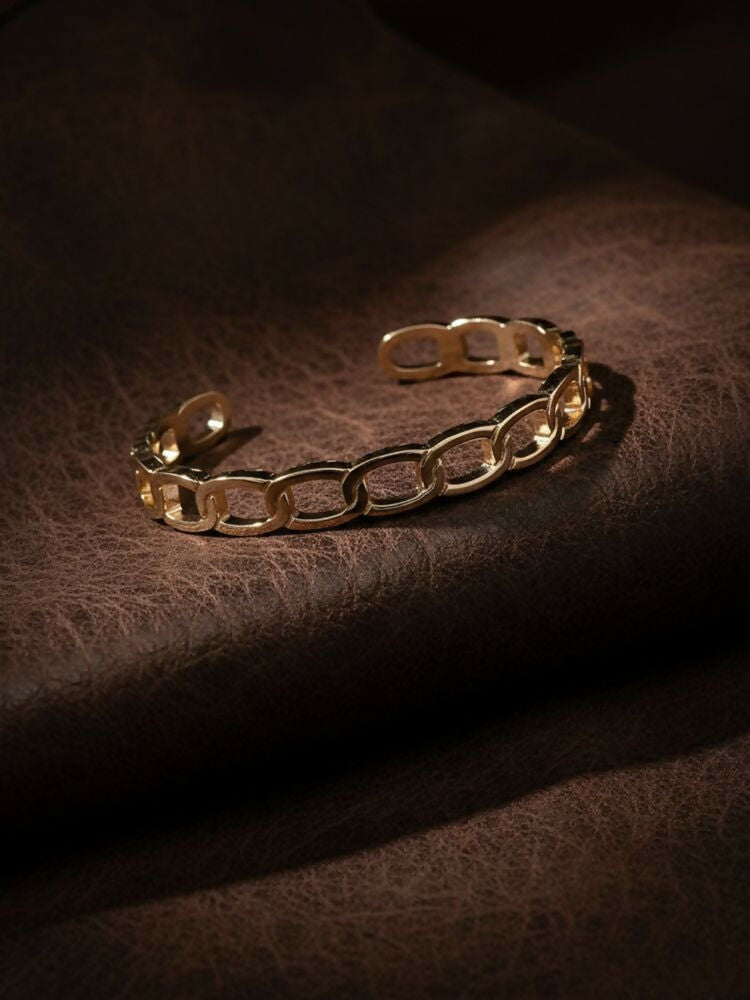 NVR Men's Rose Gold Plated Cuff Bracelet | Grab2Buy