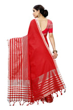 Vamika Red Cotton Silk Weaving Saree (Twitter Red) | Grab2Buy