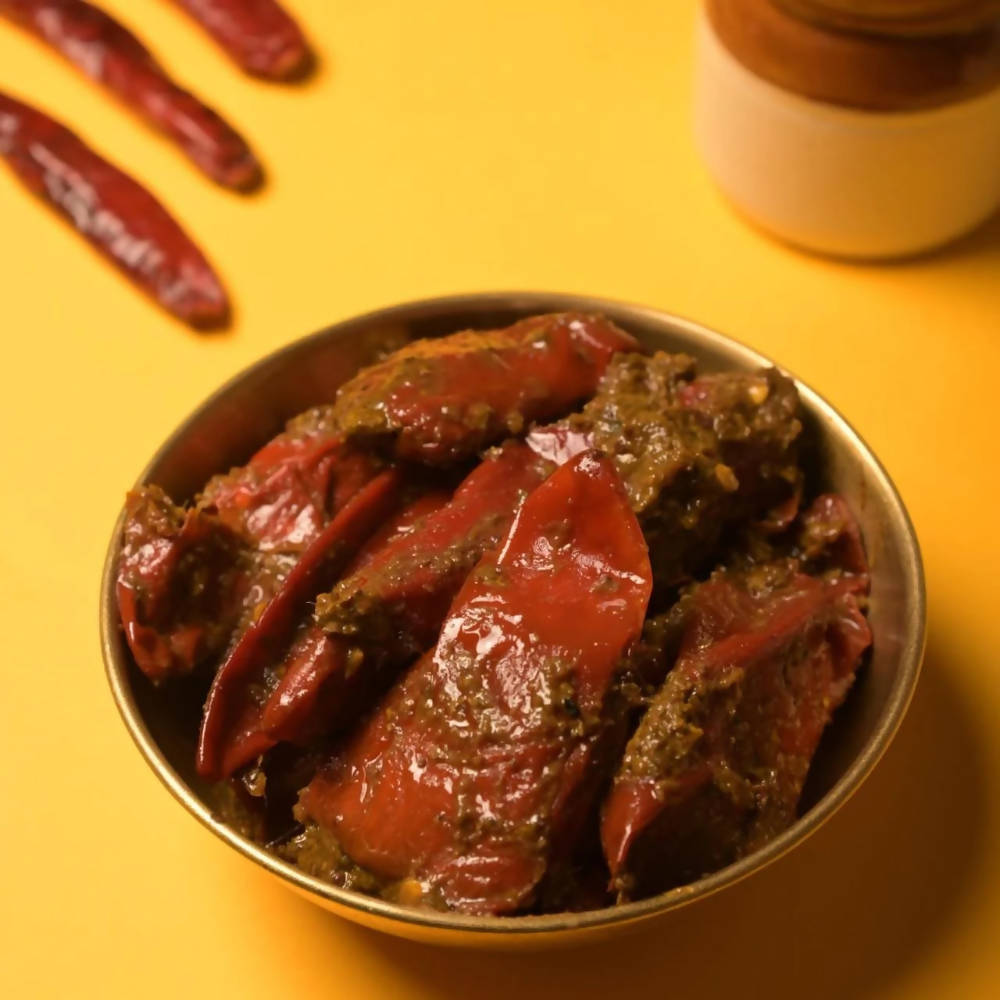 The State Plate Banarasi Stuffed Red Chilli Pickle | Grab2Buy