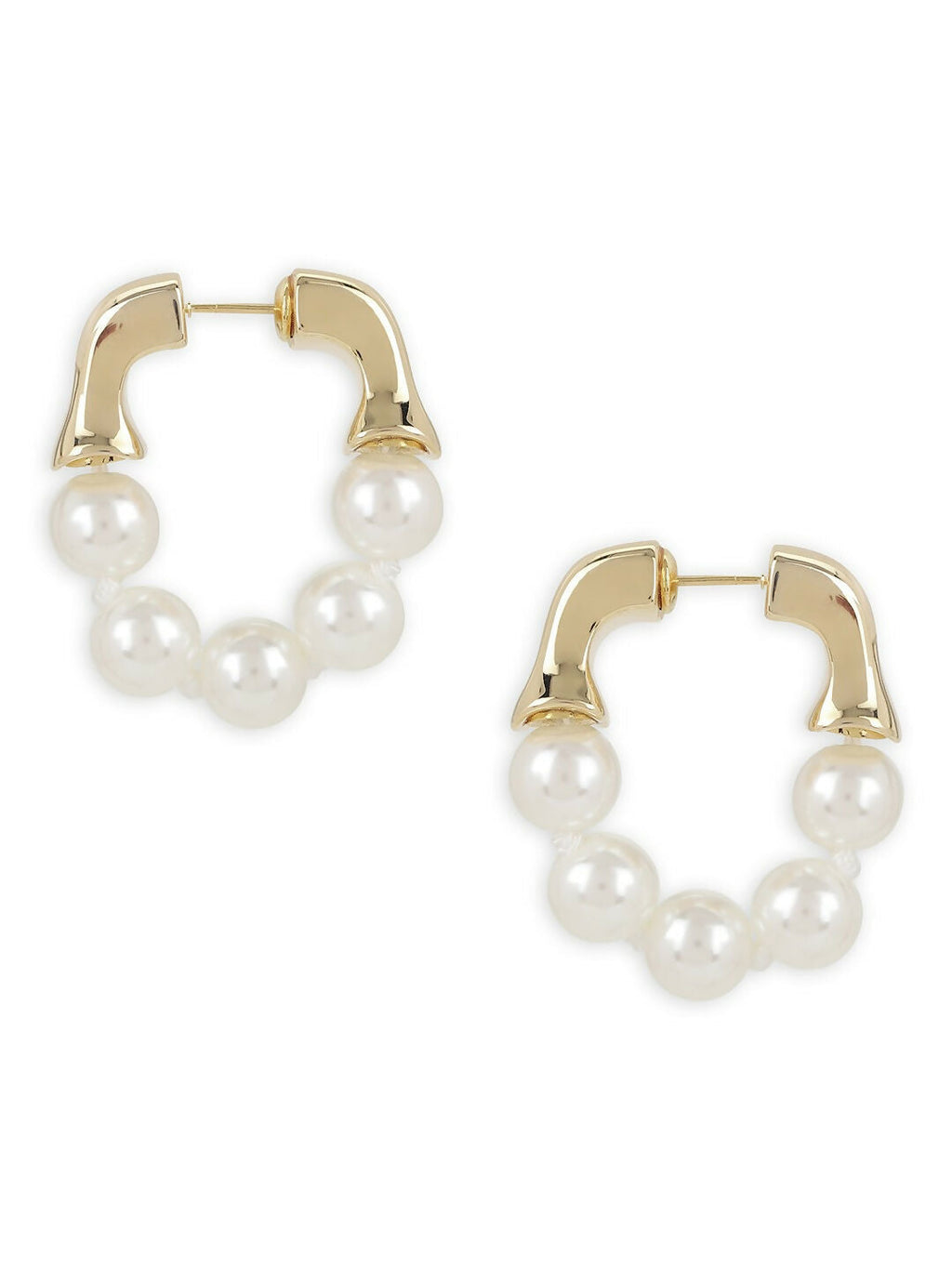 Hoop Pearl Earrings- Ruby Raang | Grab2Buy