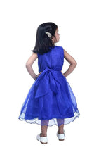 Asmaani Baby Girl's Blue Color Satin Knee Length Frock (AS-DRESS-22143) | Grab2Buy