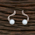 Joban Fashion Women Brass Golden White Ad Earrings | Grab2Buy
