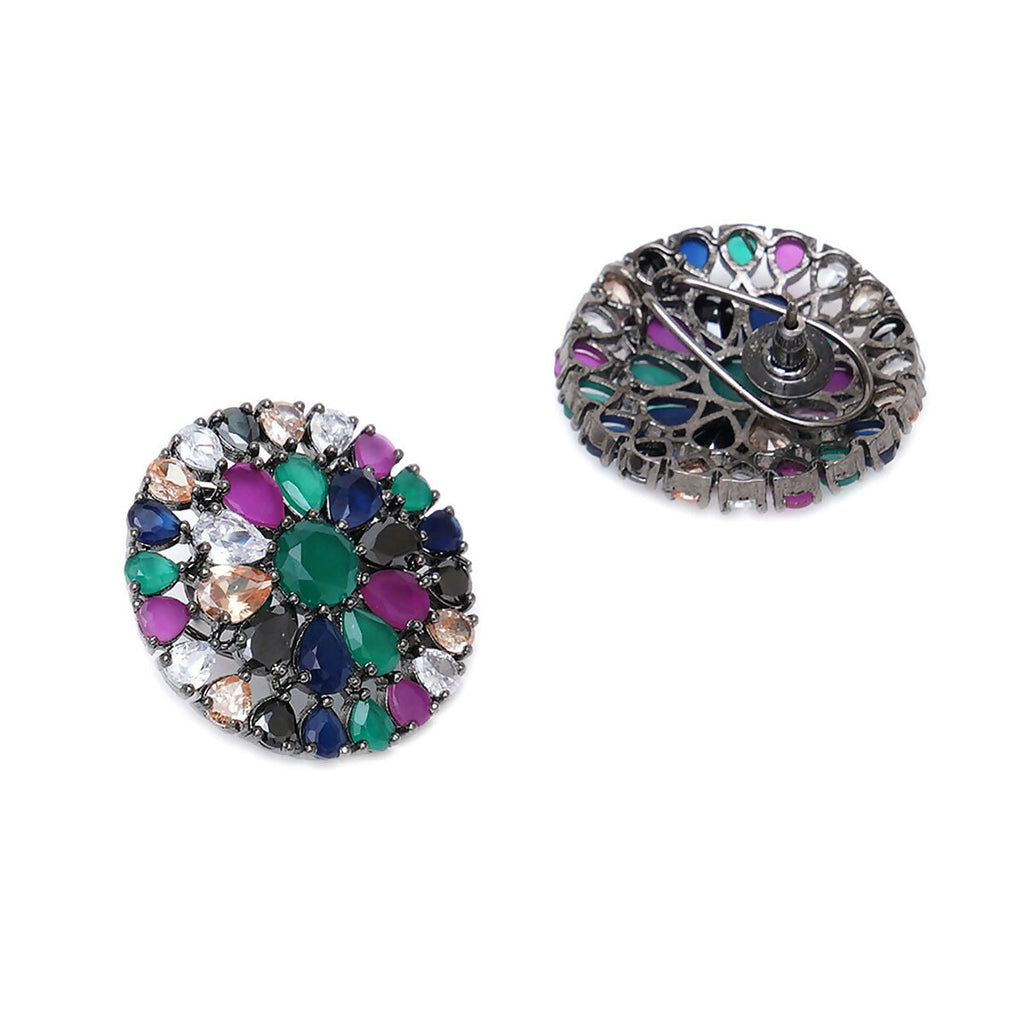 Multi Oversized Studs- Ruby Raang | Grab2Buy