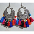 MS Fashion India Muskan Glass Pearl Multi color Thread Fancy Earrings | Grab2Buy