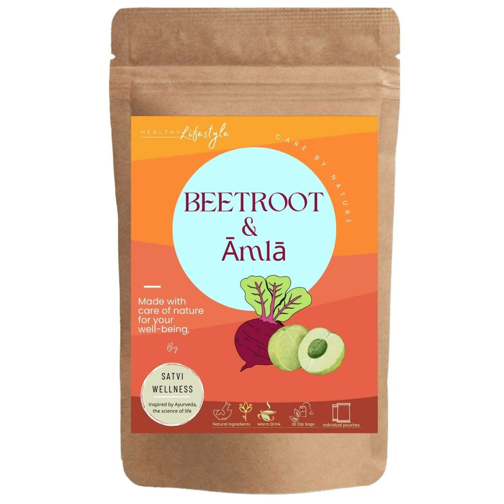 Satvi Wellness Beetroot Amla Tea Bags | Grab2Buy