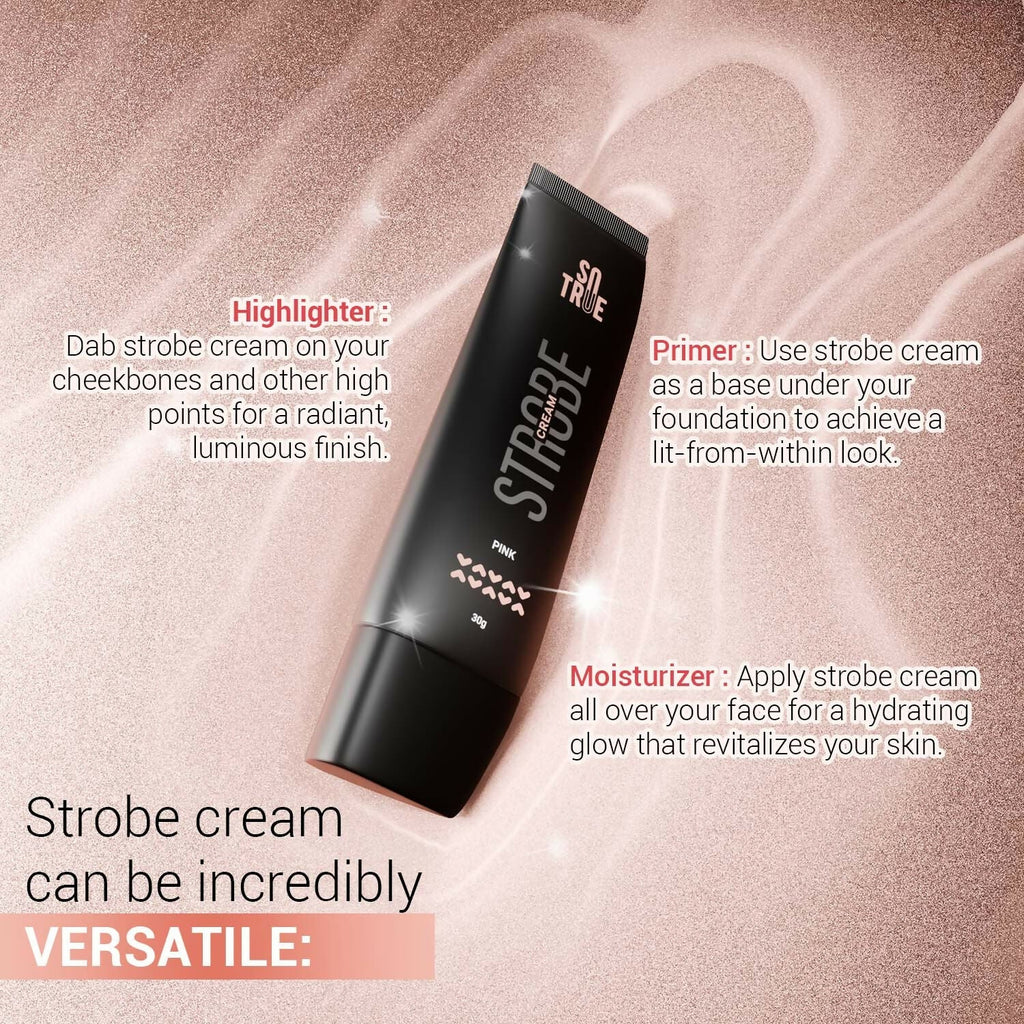 Sotrue Strobe Illuminating Cream + Moisturizer With Hyaluronic Acid - Pink