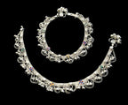 AanyaCentric Silver Plated White Metal Payal Indian Traditional Ethnic Fashion Imitation Jewellery Foot Chain