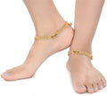 AanyaCentric Gold-Polished White Metal Payal Indian Traditional Ethnic Fashion Imitation Jewellery Foot Chain | Grab2Buy