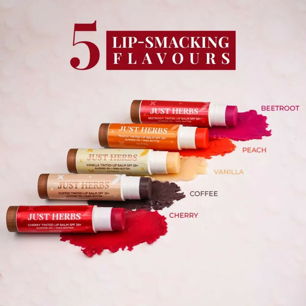 Just Herbs Tinted Lip Balm SPF 20+ Cherry Flavor | Grab2Buy